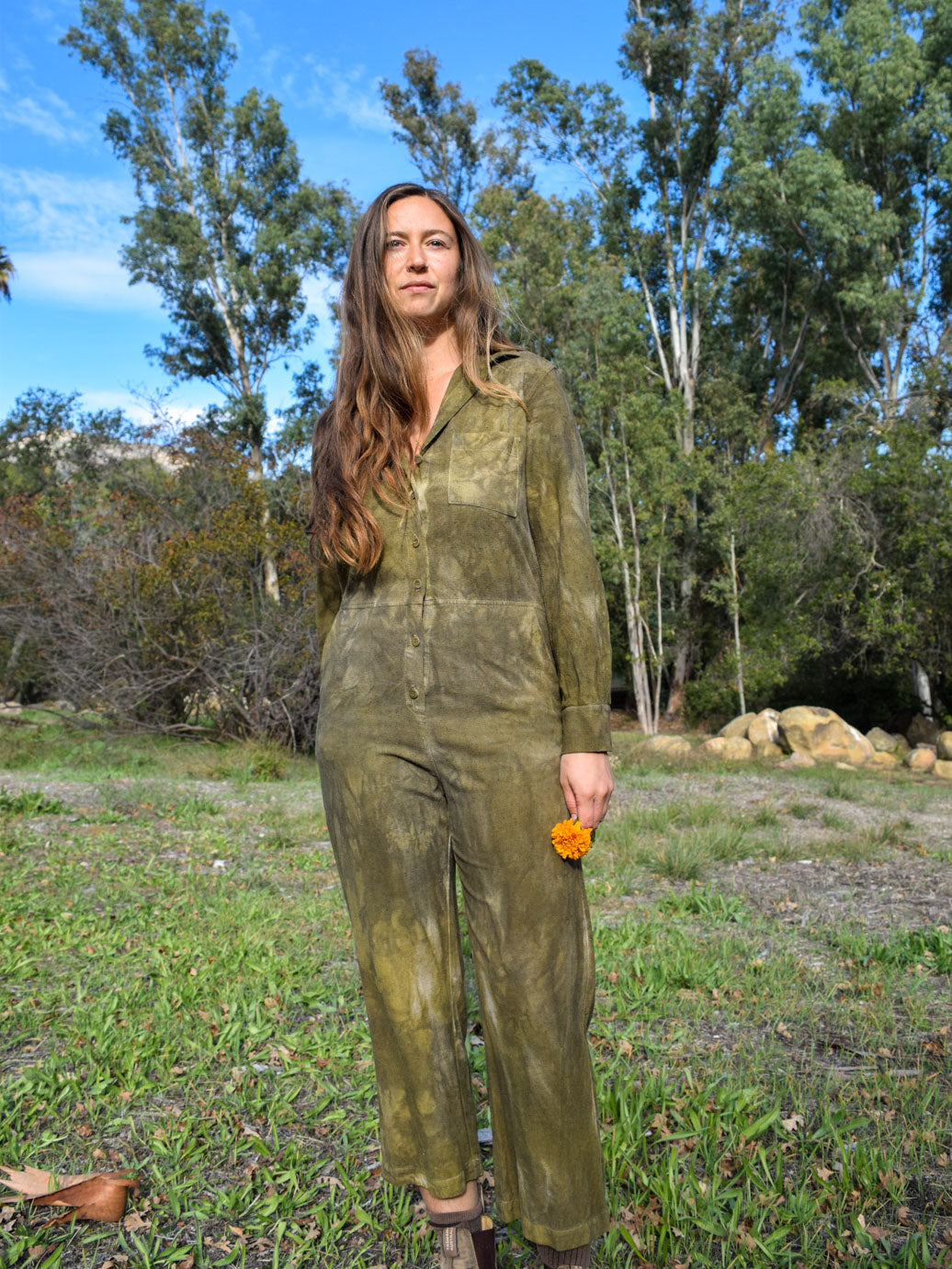 Marigold & Iron OZMA Raw Silk Jumpsuit