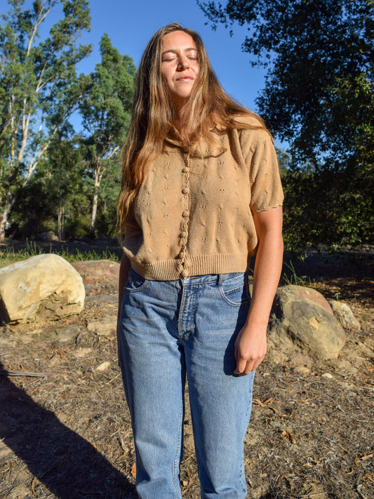 Coreopsis Pointelle Sweater