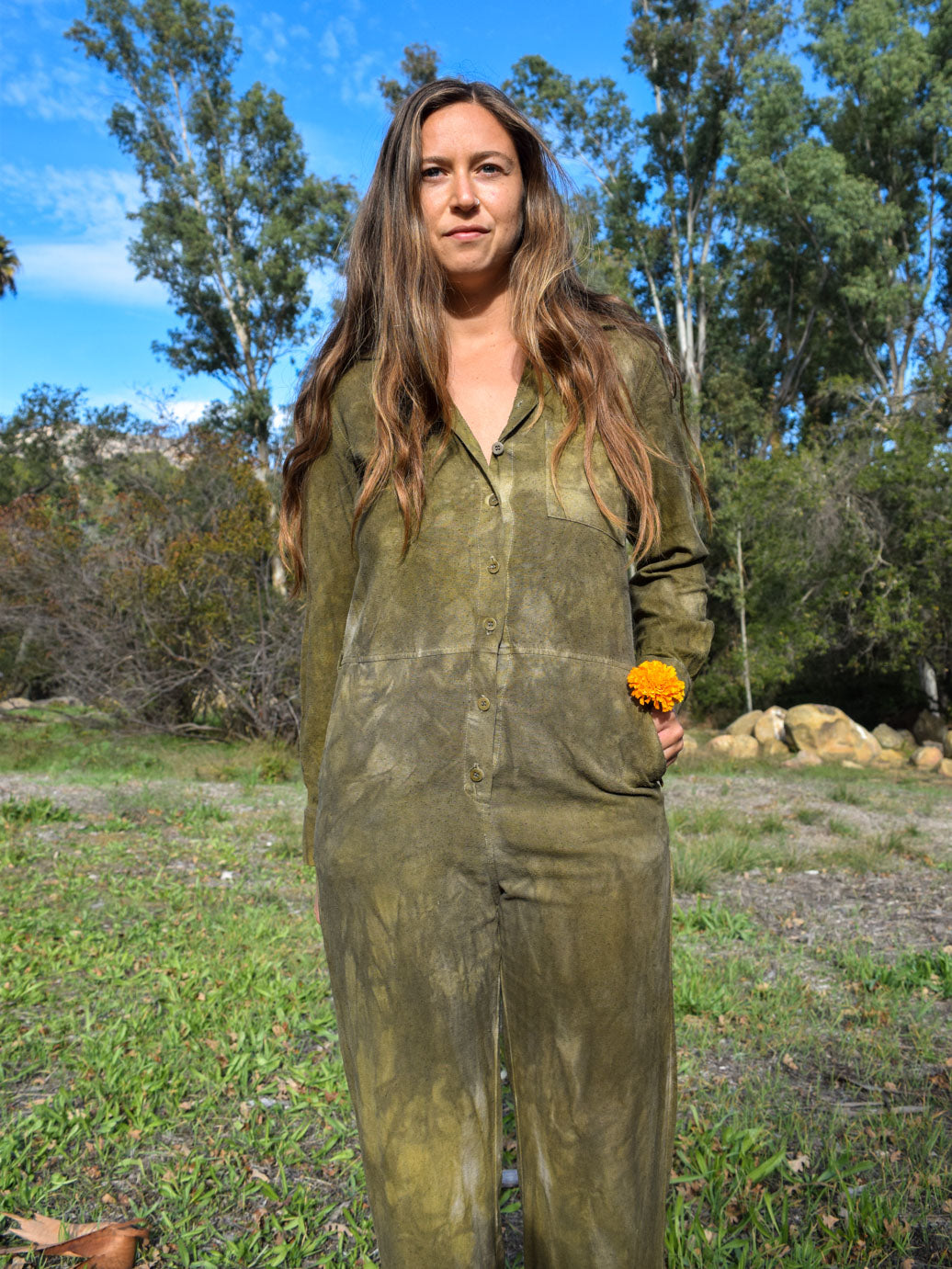 Marigold & Iron OZMA Raw Silk Jumpsuit