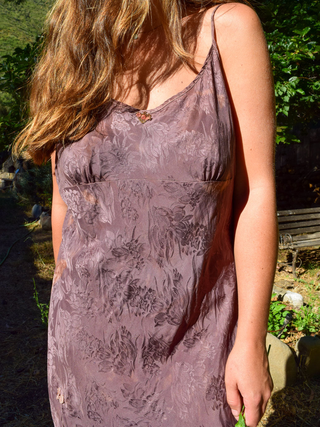 Logwood & Cutch Silk Slip Dress