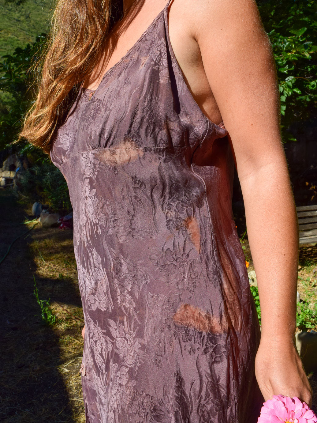 Logwood & Cutch Silk Slip Dress