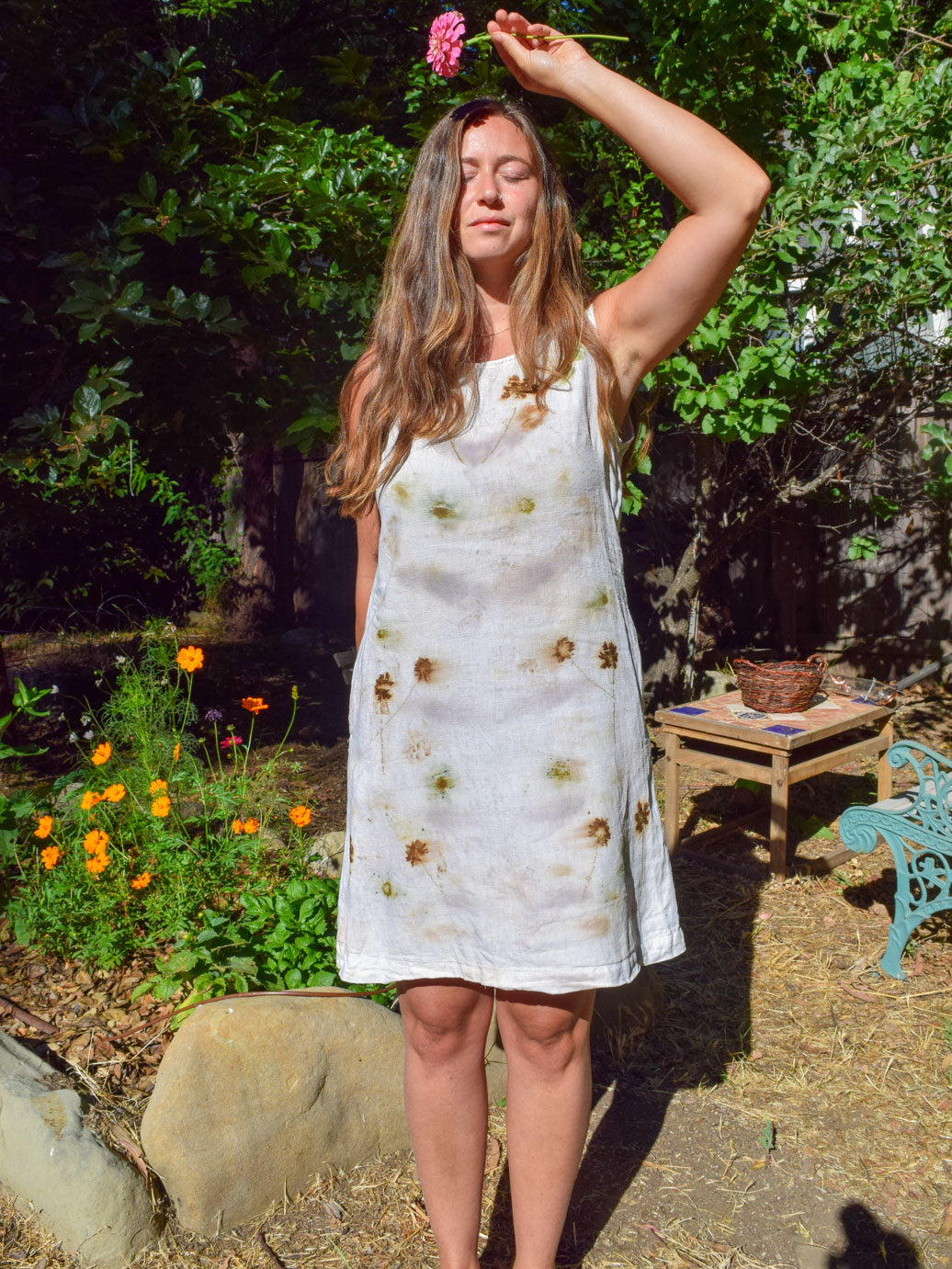 Eco-printed Tank Dress