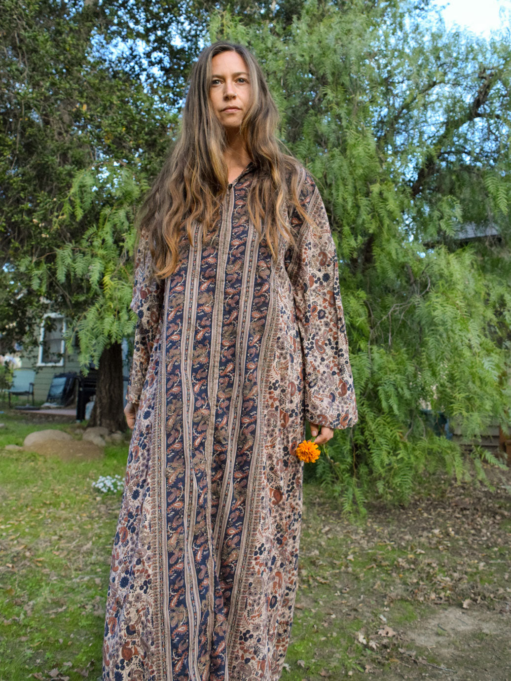 Cutch Indian Block Print Goddess Dress