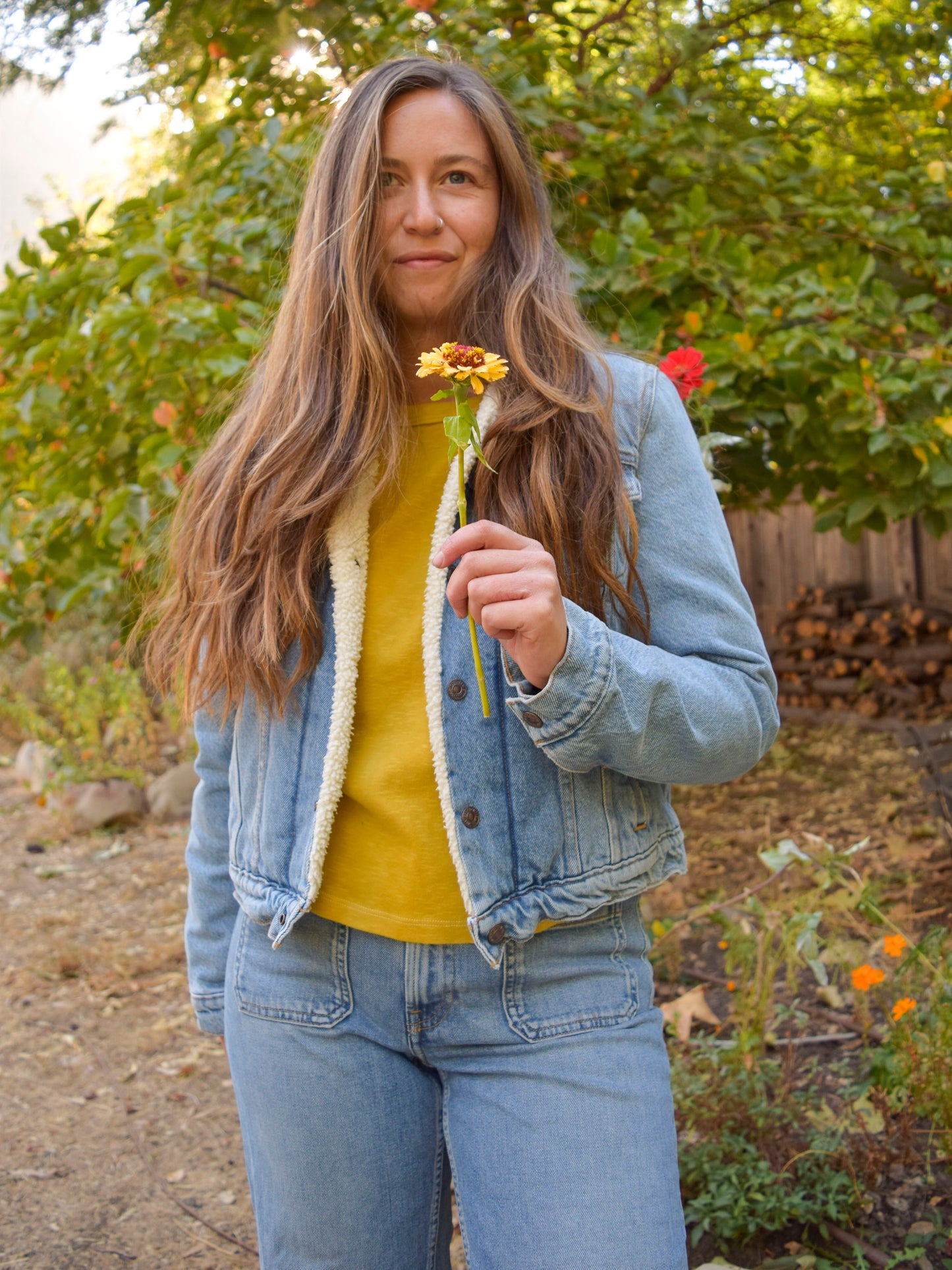 Quilted Landscape Levi's Sherpa Lined Denim Jacket