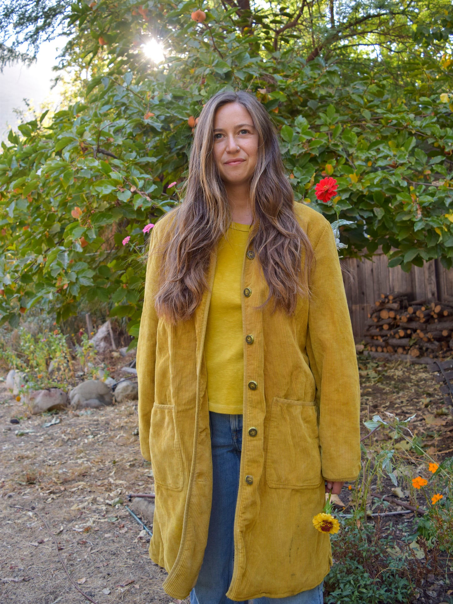 Marigold Long Corduroy Jacket