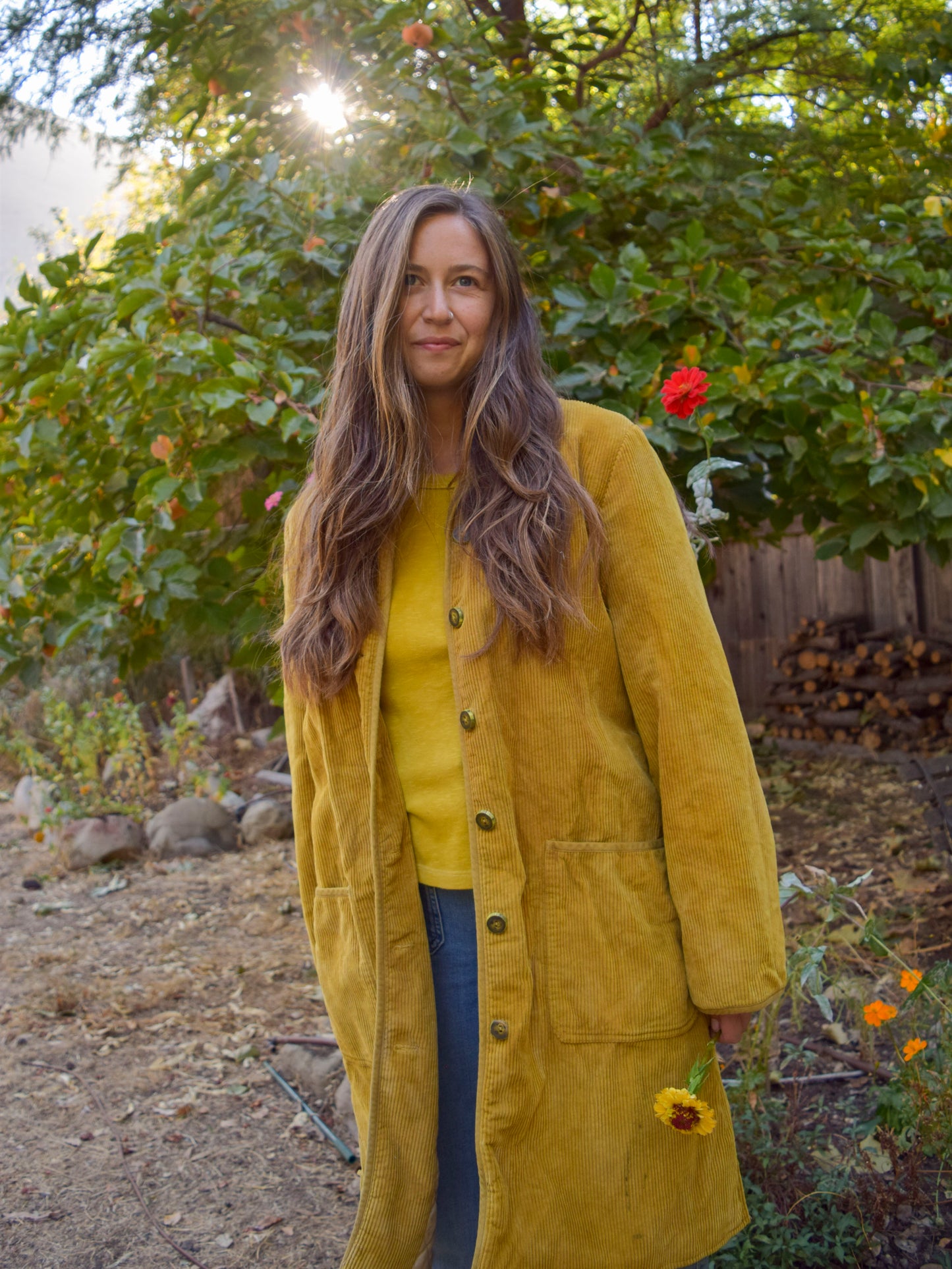 Marigold Long Corduroy Jacket