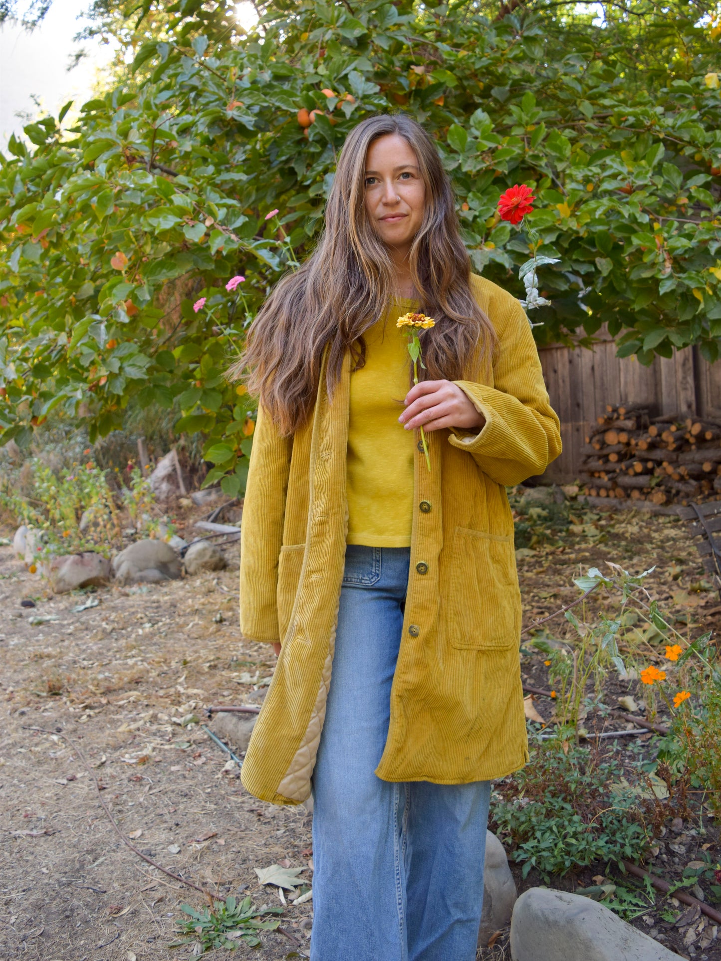 Marigold Long Corduroy Jacket