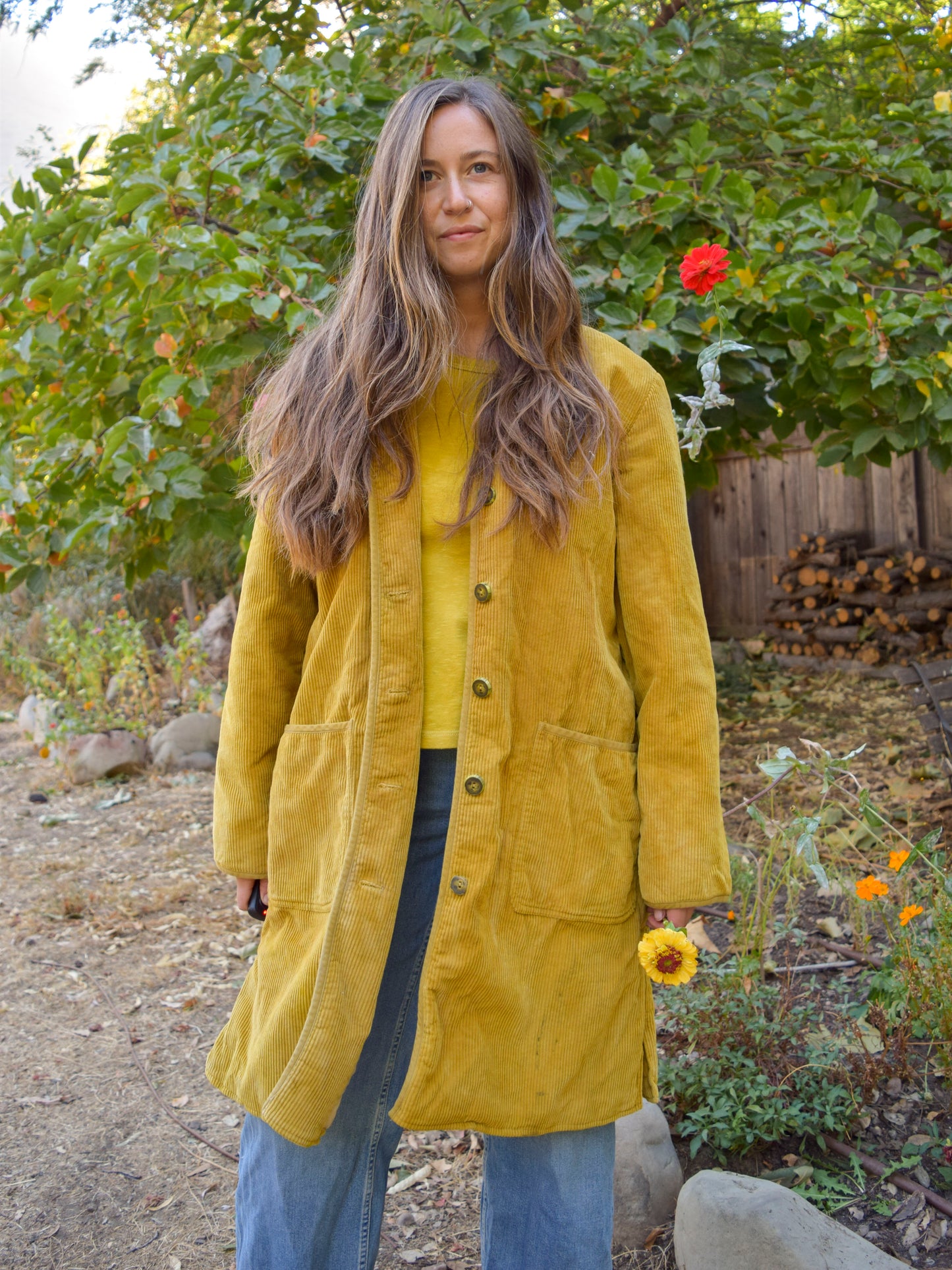 Marigold Long Corduroy Jacket