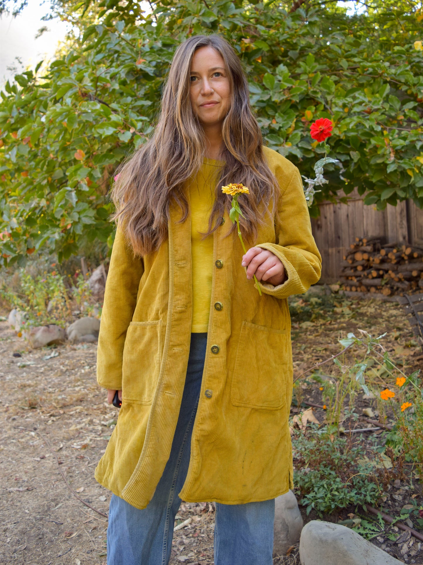 Marigold Long Corduroy Jacket