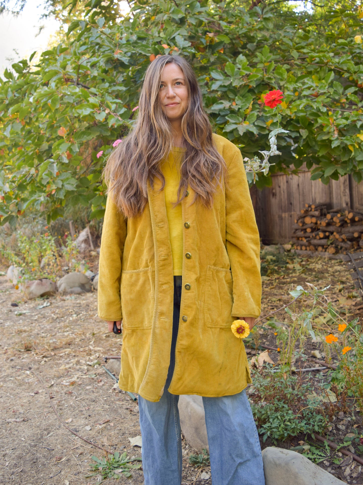 Marigold Long Corduroy Jacket