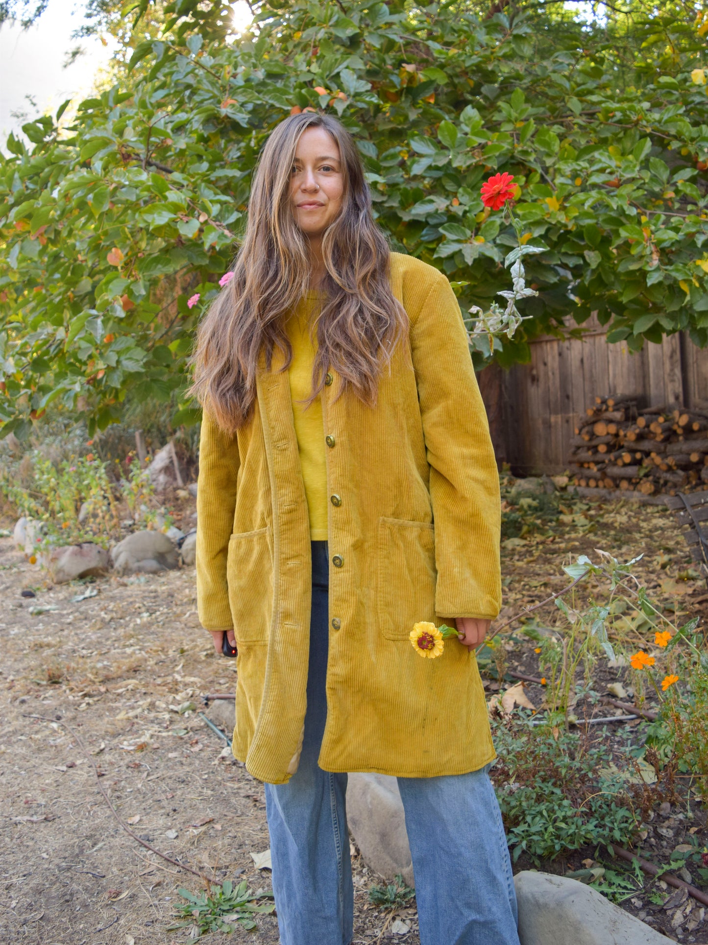 Marigold Long Corduroy Jacket