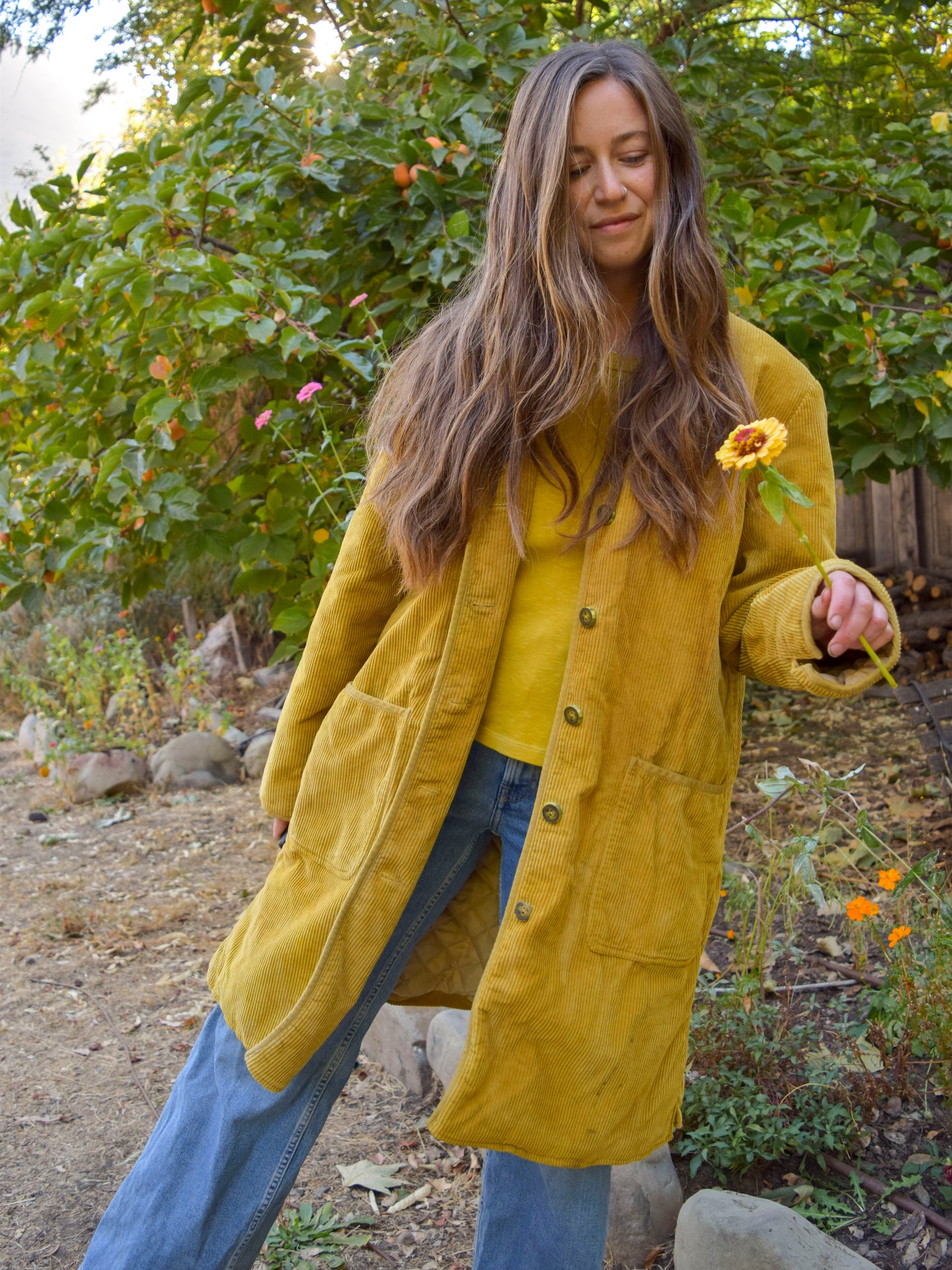 Marigold Long Corduroy Jacket