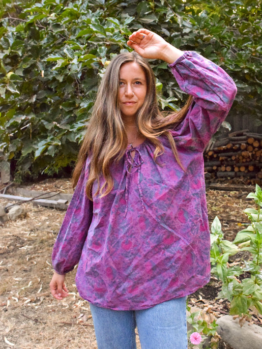 Lac Block Printed Billowey Blouse