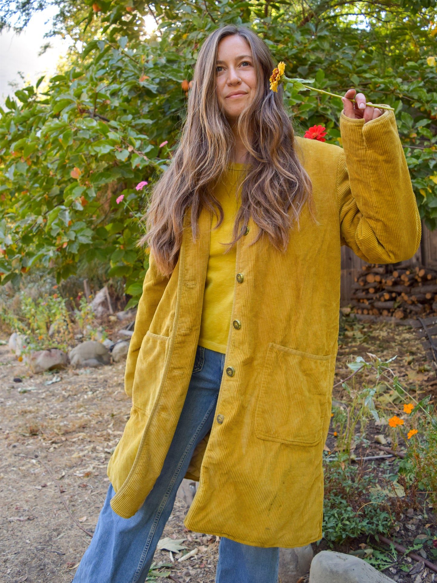 Marigold Long Corduroy Jacket