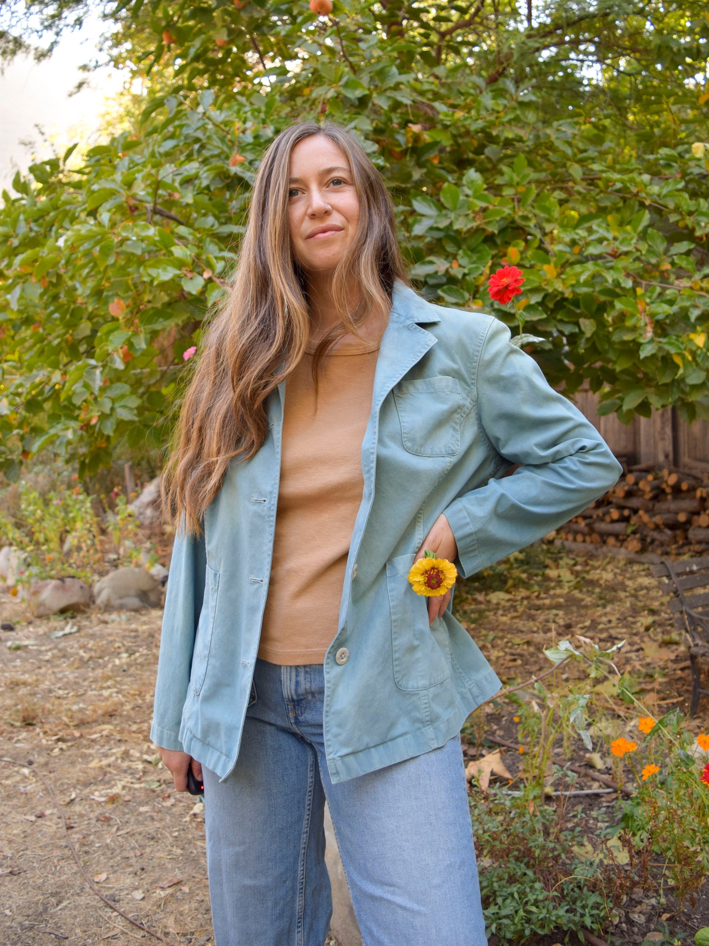 Indigo Chest Pocket Jacket