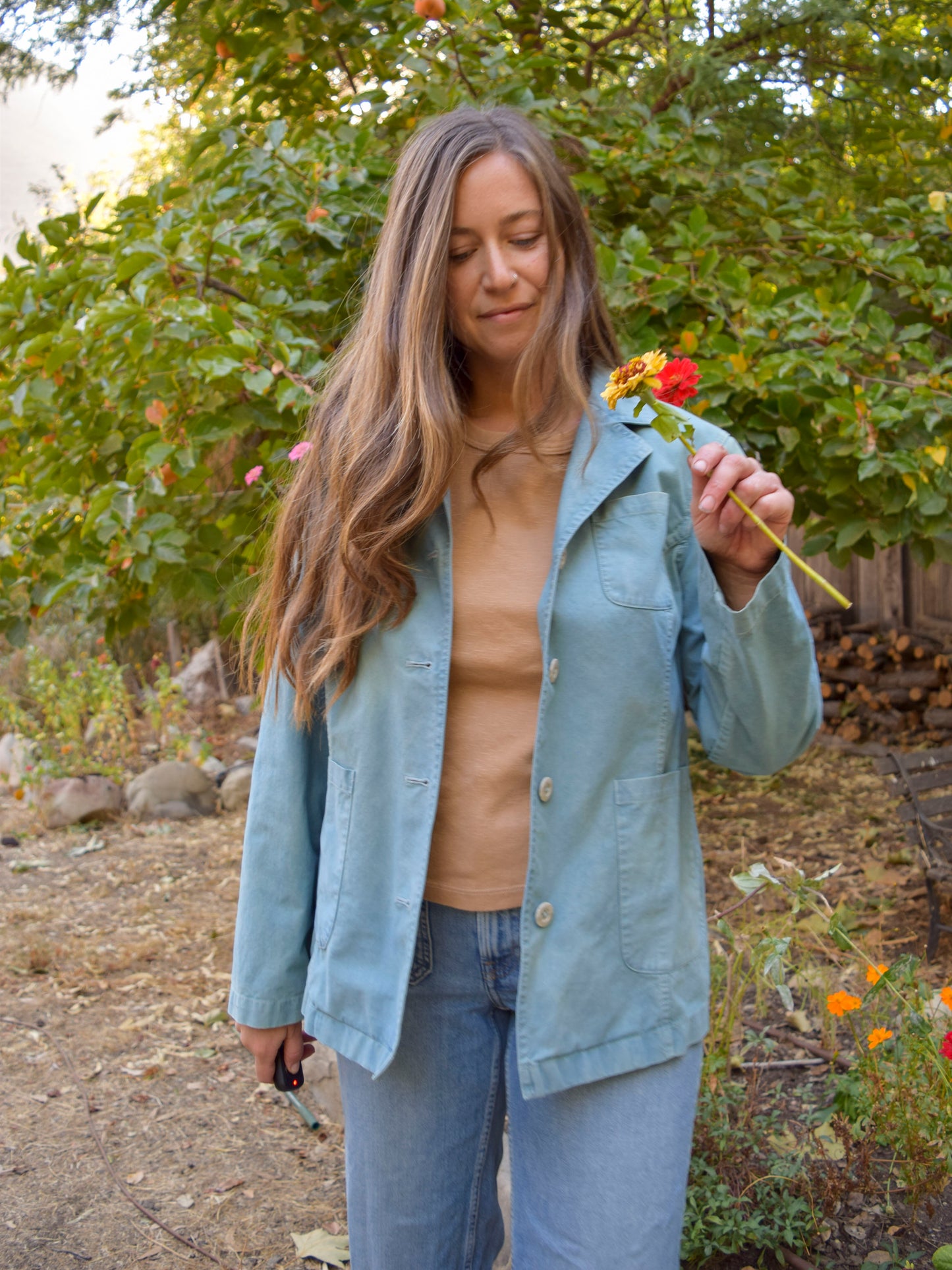 Indigo Chest Pocket Jacket