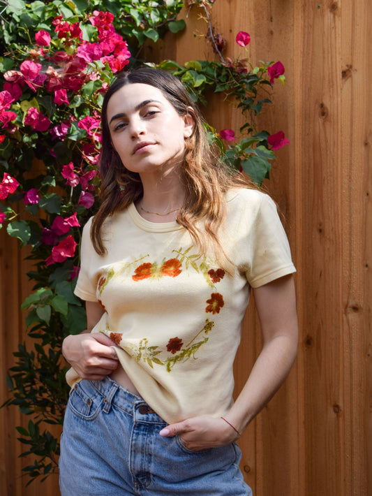 Eco-printed Circle Garden Tee