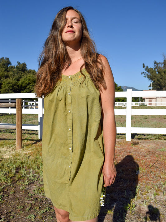 Marigold Embroidered Mini Dress