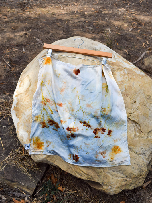 Eco-Print Silk Scarf - 1