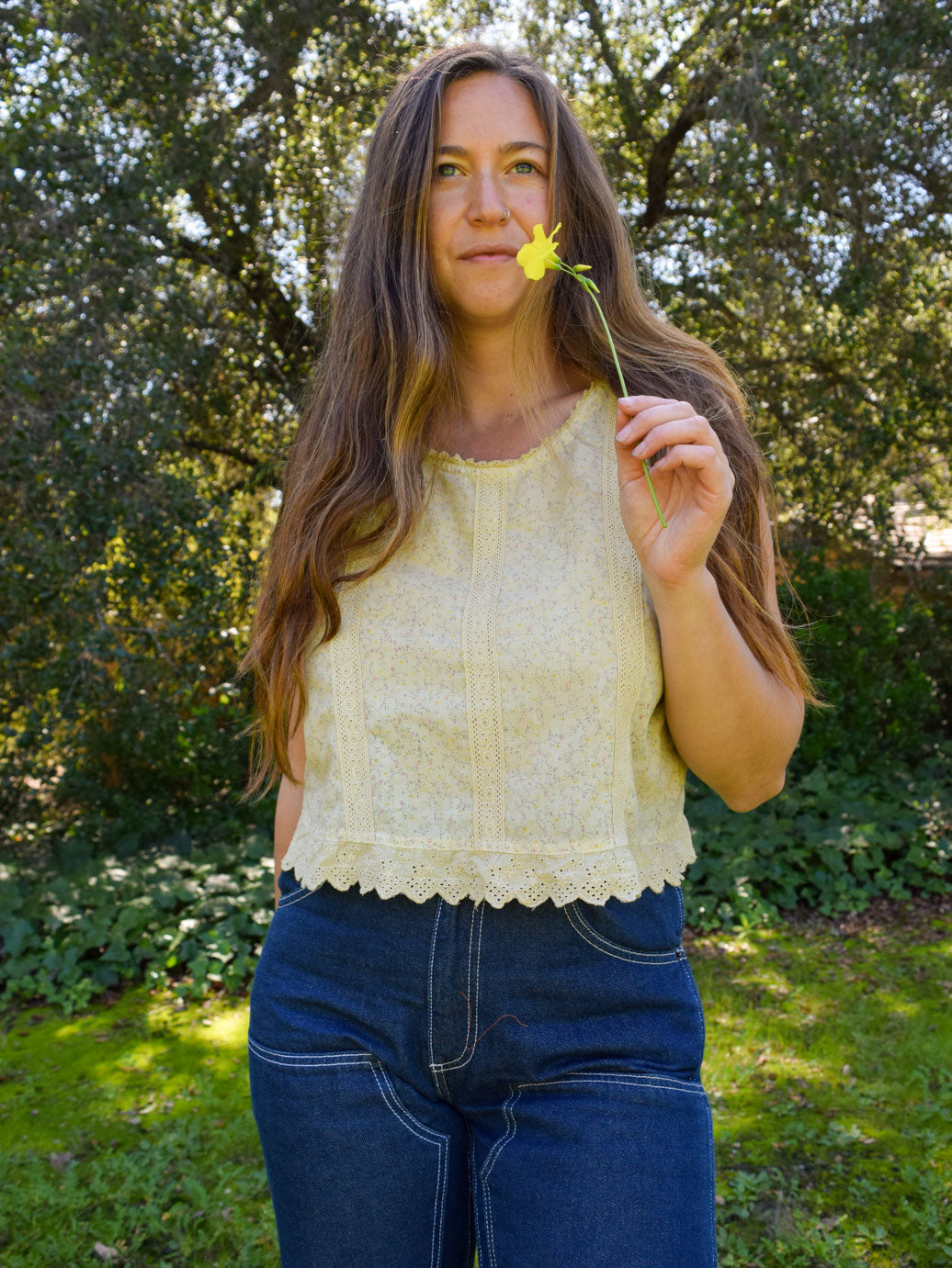 Marigold Ditsy Floral Blouse