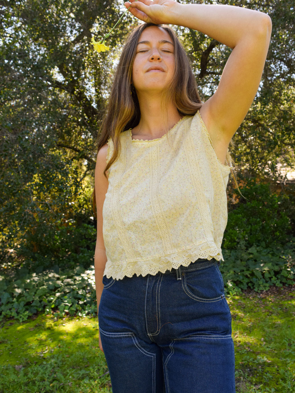 Marigold Ditsy Floral Blouse