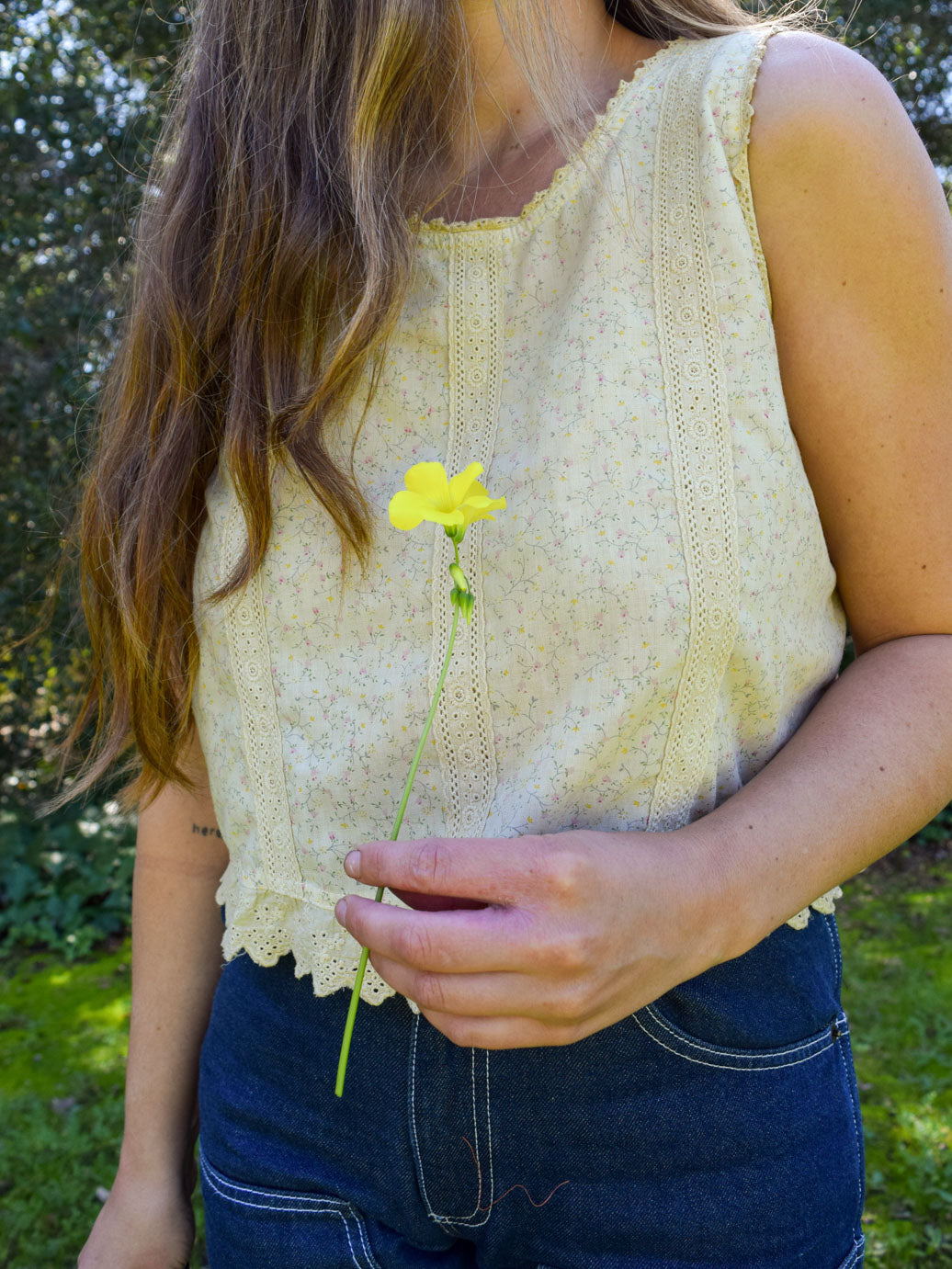 Marigold Ditsy Floral Blouse