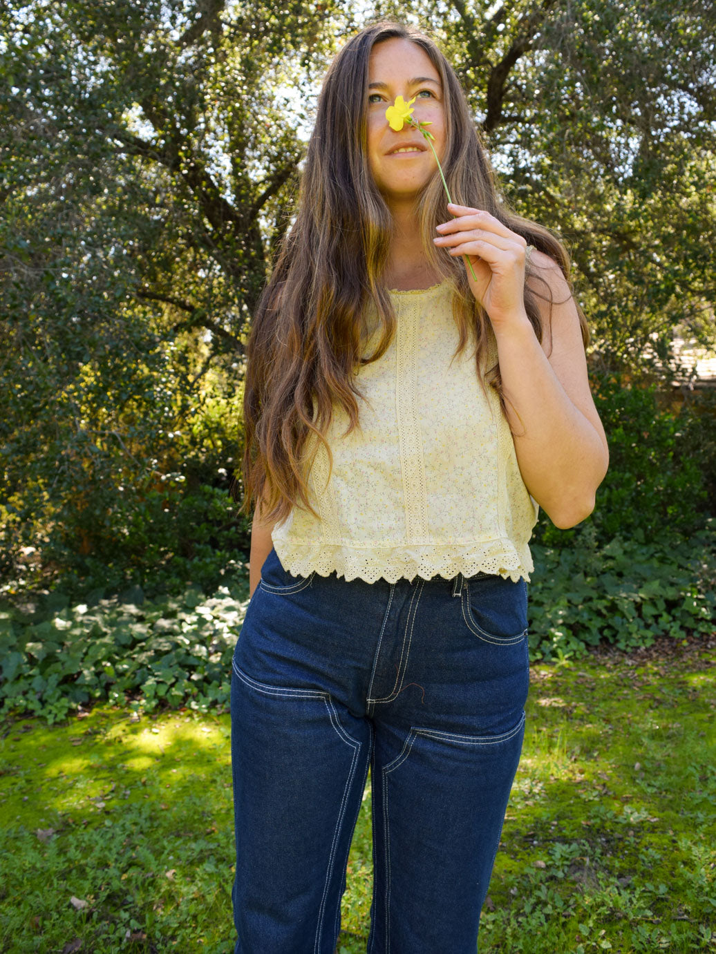 Marigold Ditsy Floral Blouse