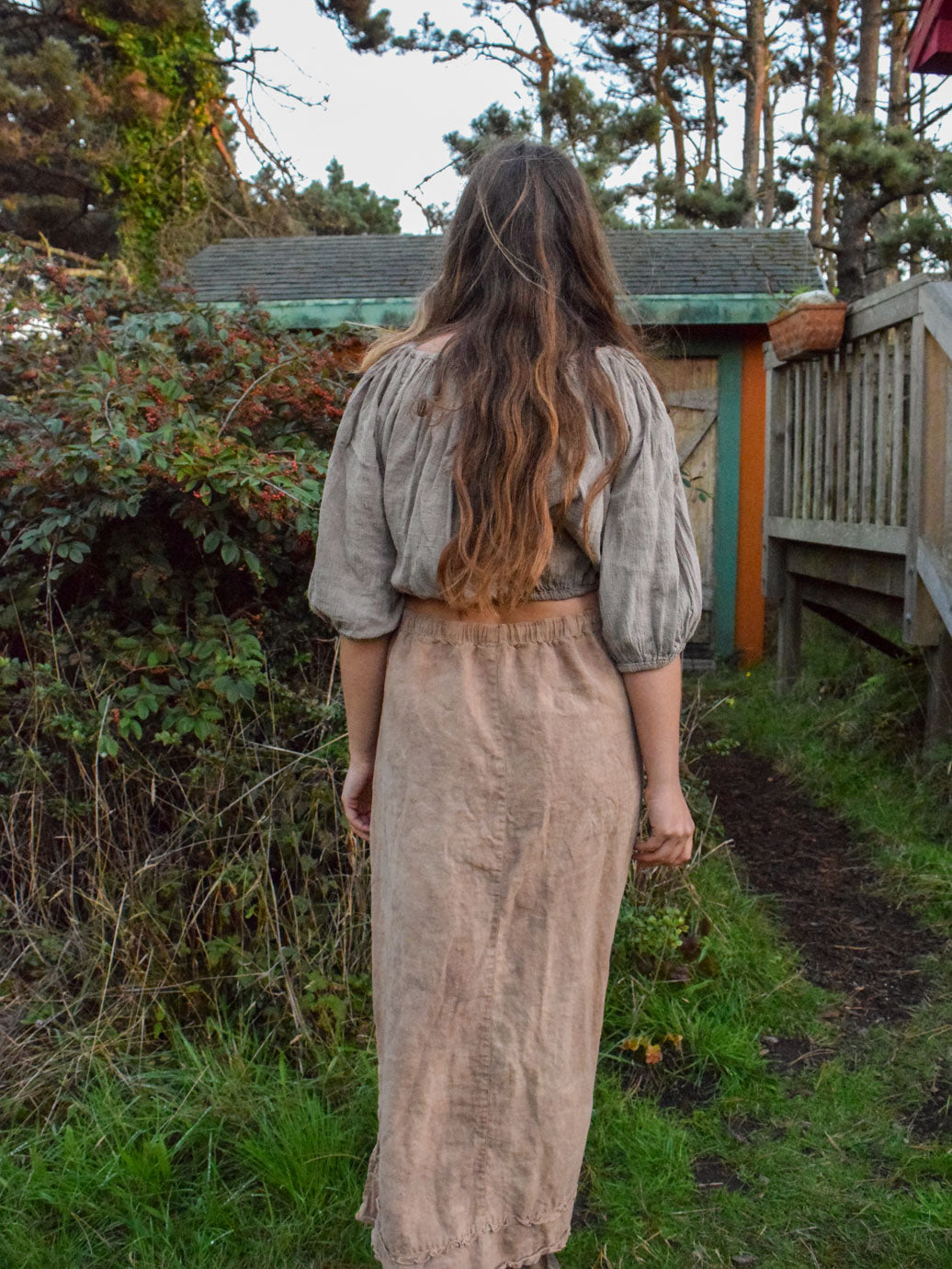 Sequoia Linen Drawstring Garden Skirt