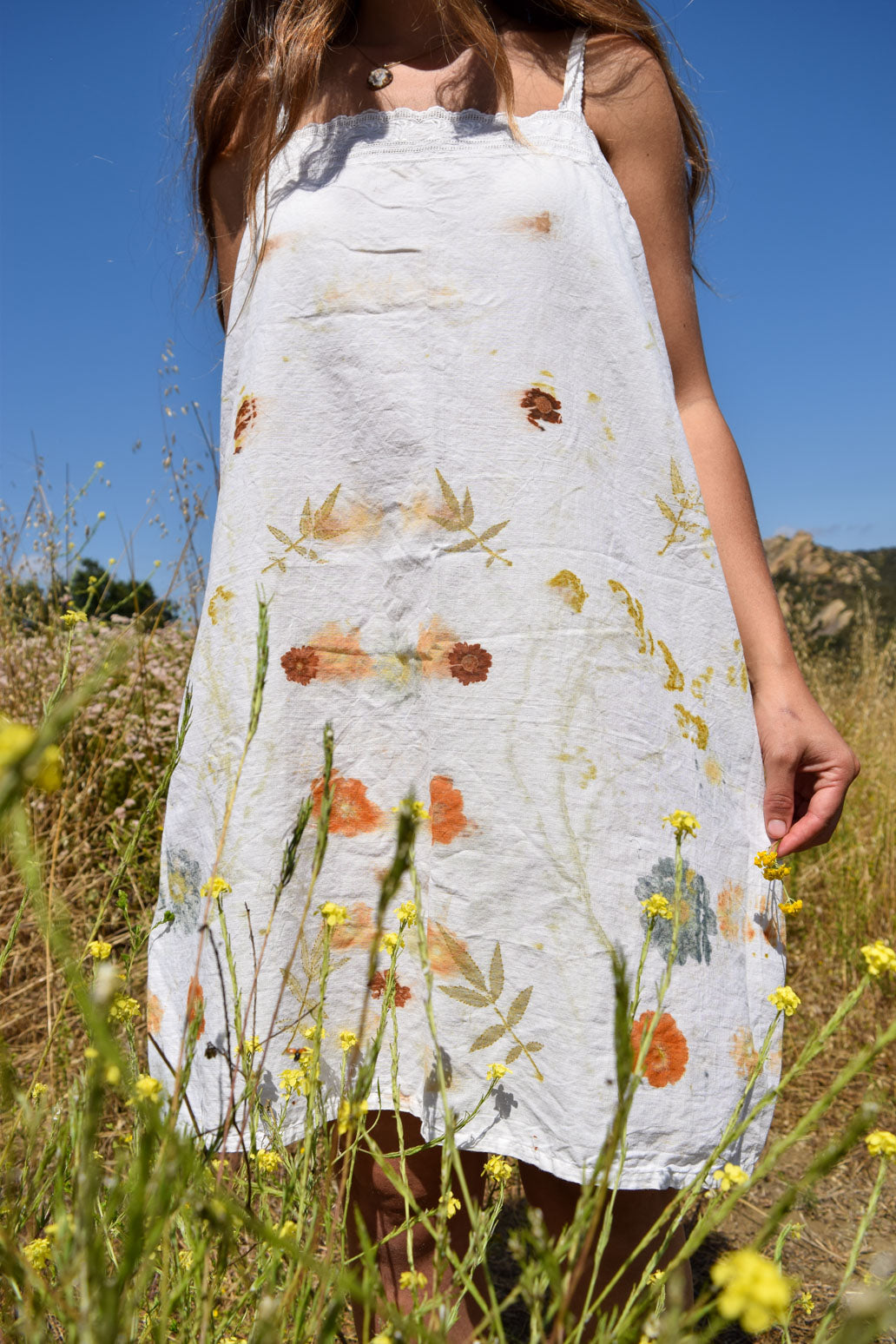 Eco-printed Antique Mini Dress