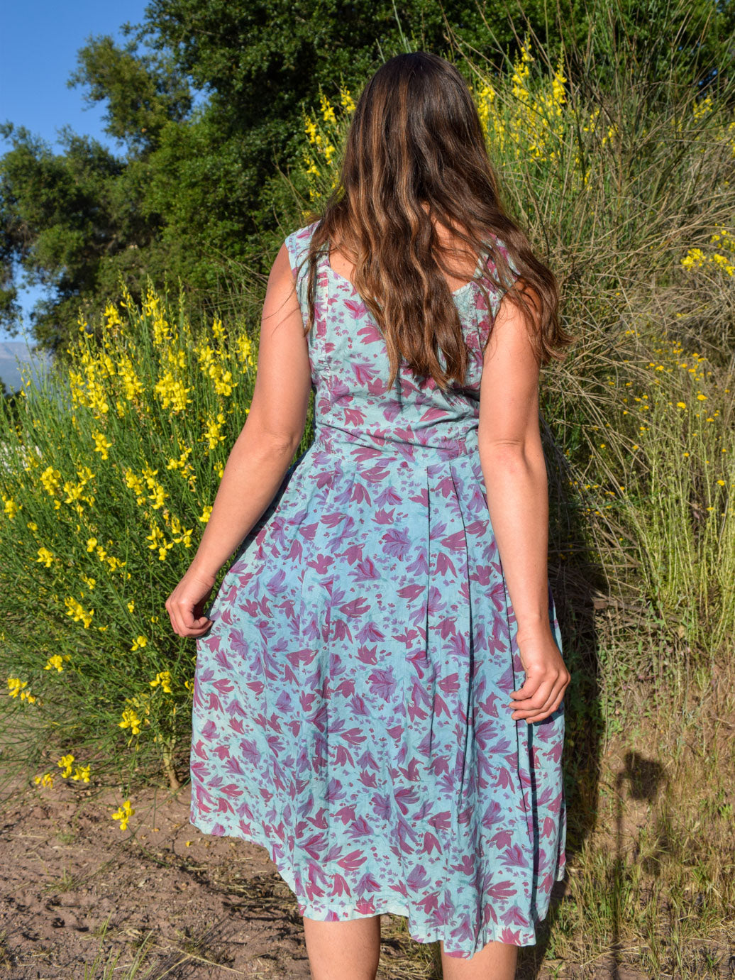 Indigo Floral Tank Dress