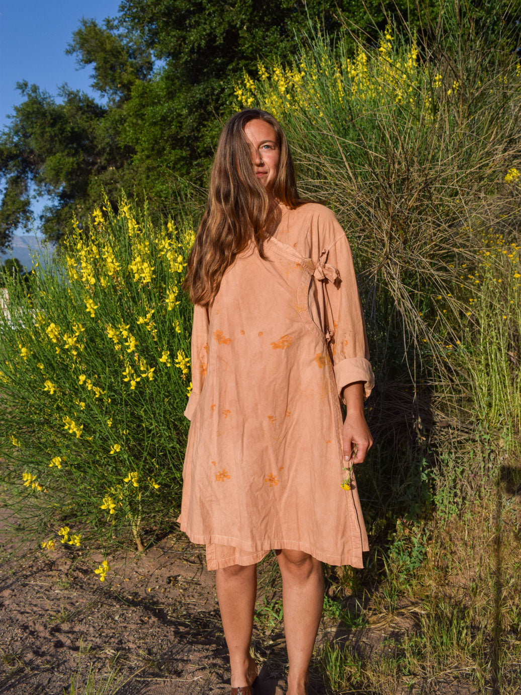 Cutch Eco-printed Wrap Dress