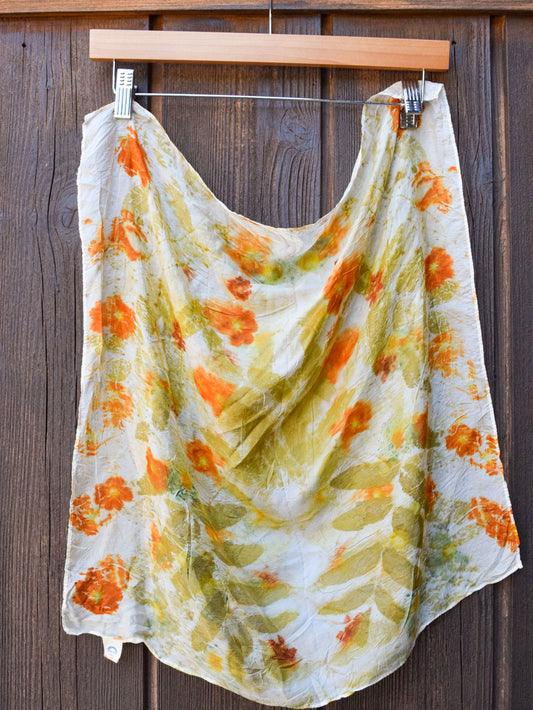 Eco-Printed Silk Scarf #1