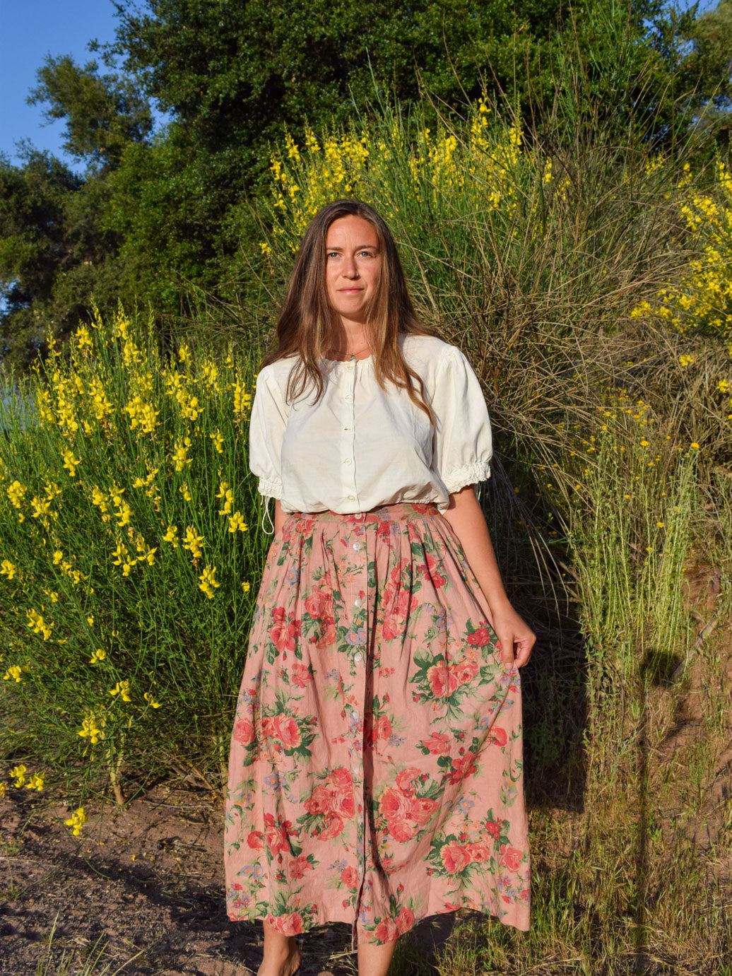 Cutch & Lac Floral Skirt