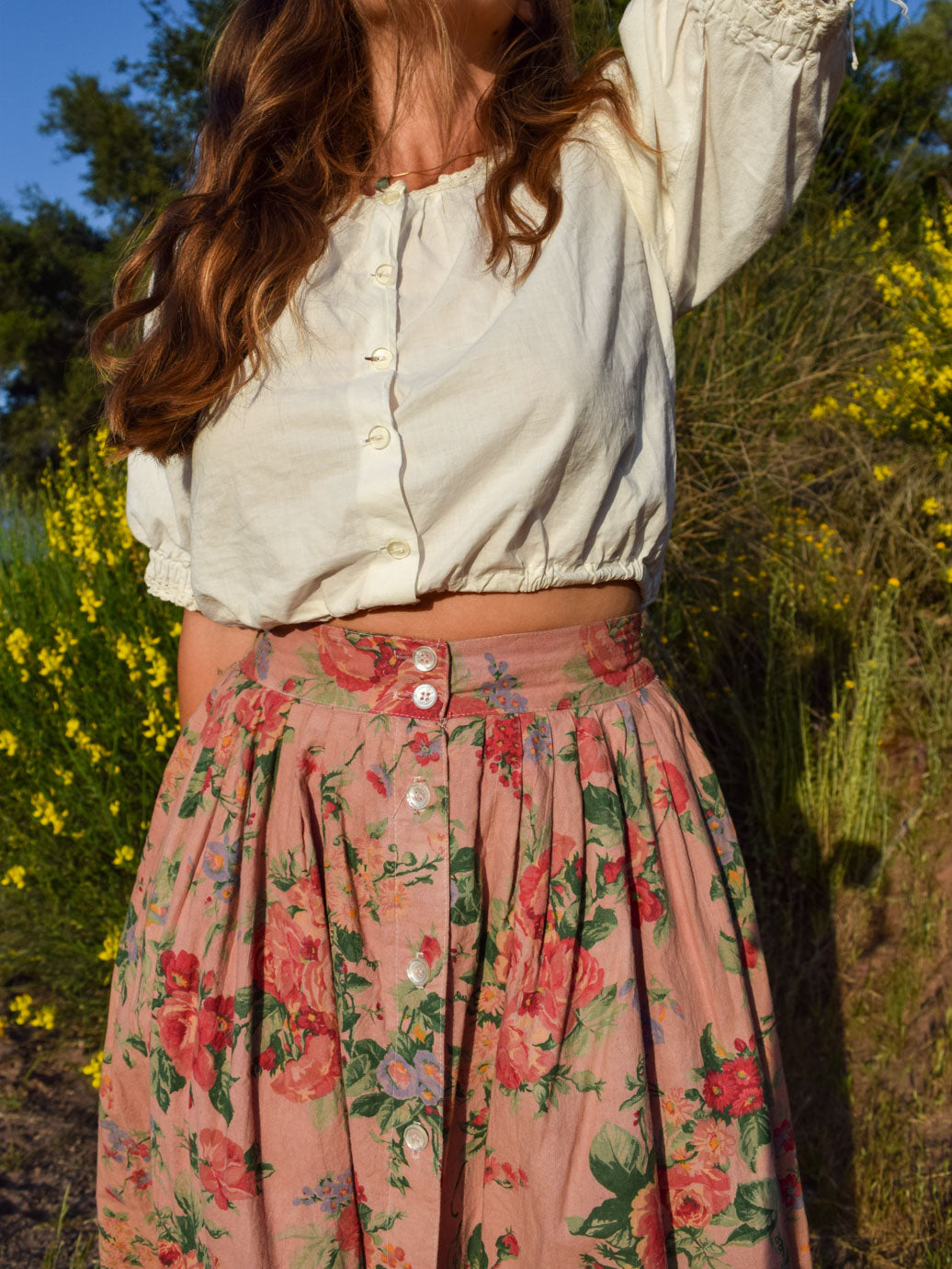 Cutch & Lac Floral Skirt