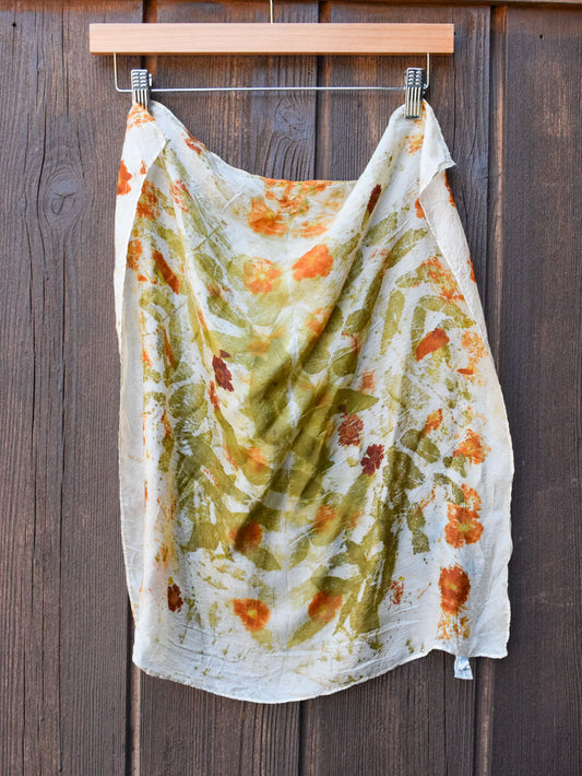 Eco-Printed Silk Scarf #3