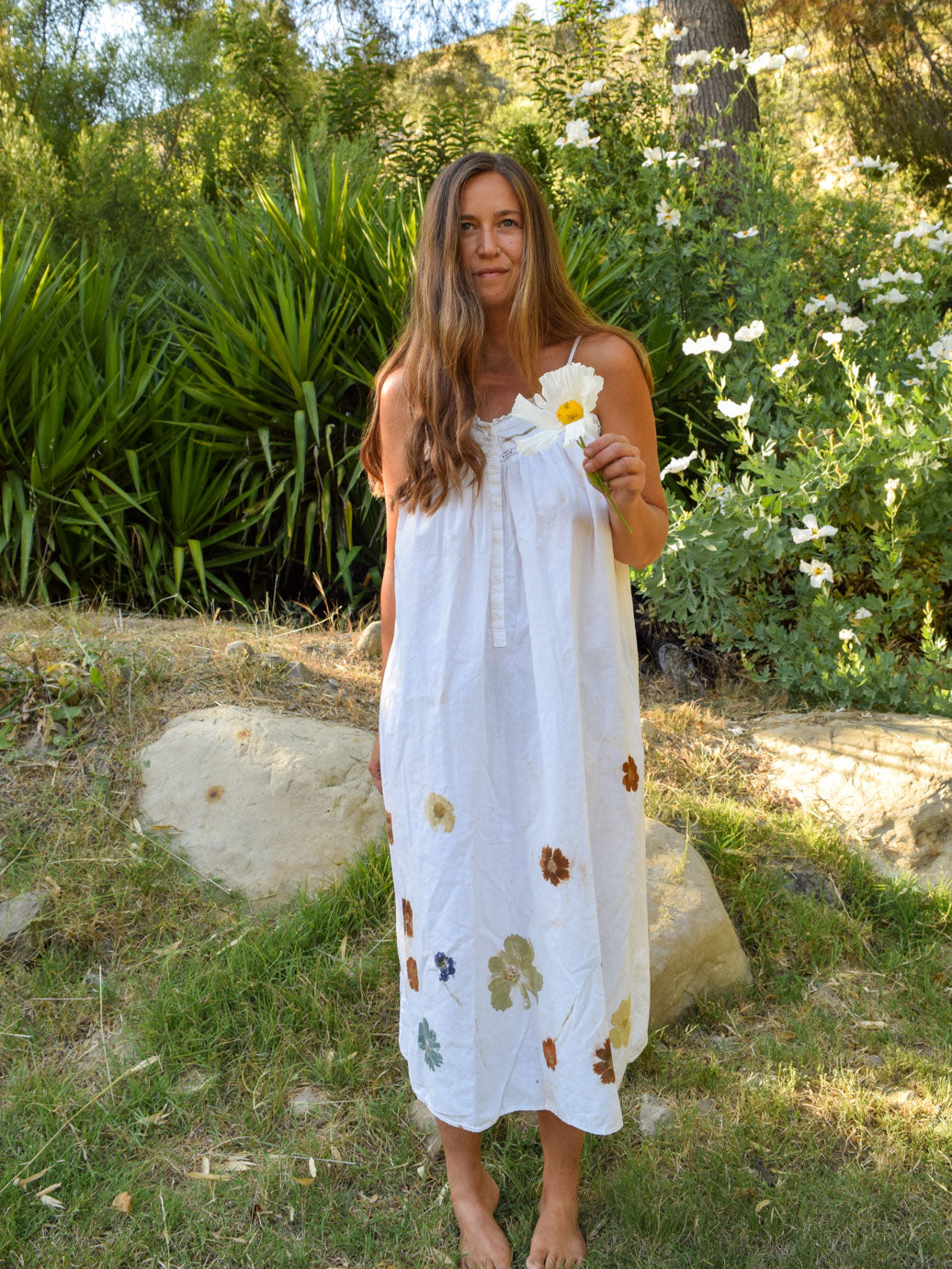 Flower Hammered Garden Dress