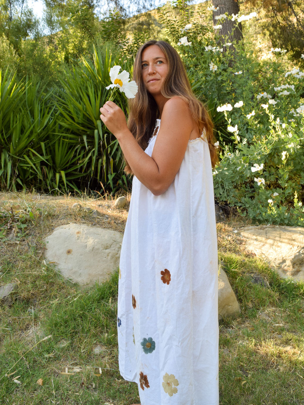 Flower Hammered Garden Dress