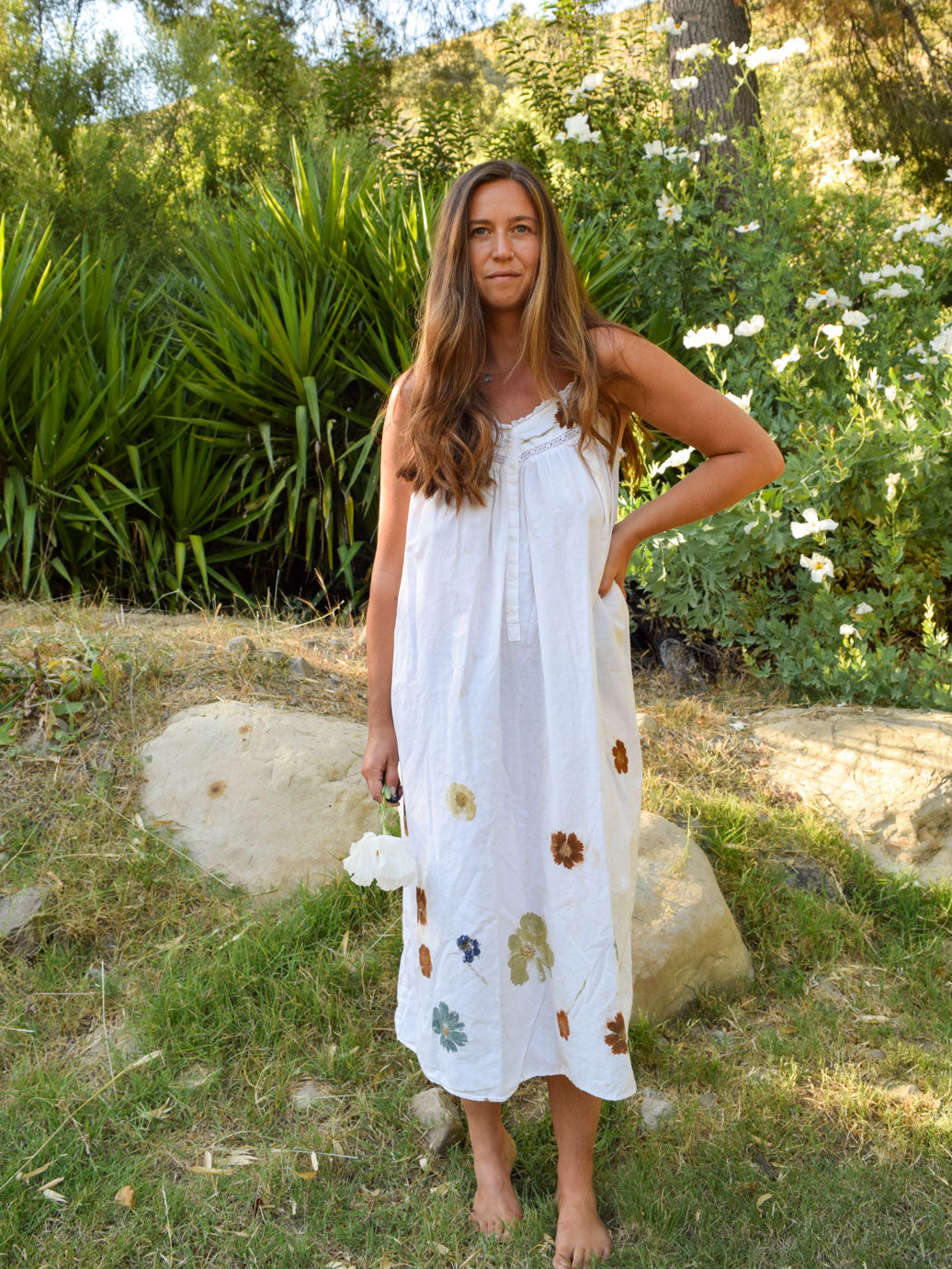 Flower Hammered Garden Dress