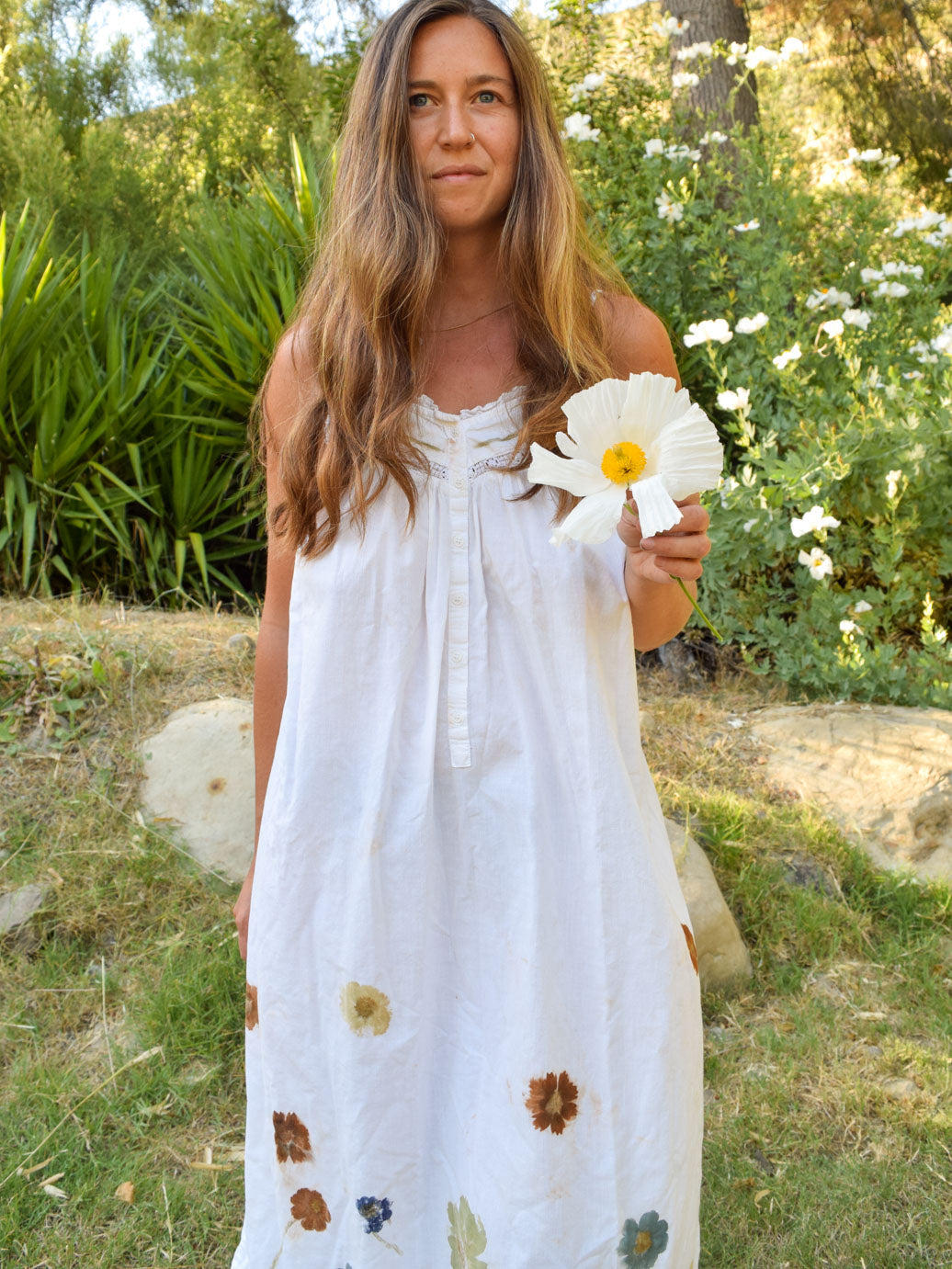 Flower Hammered Garden Dress