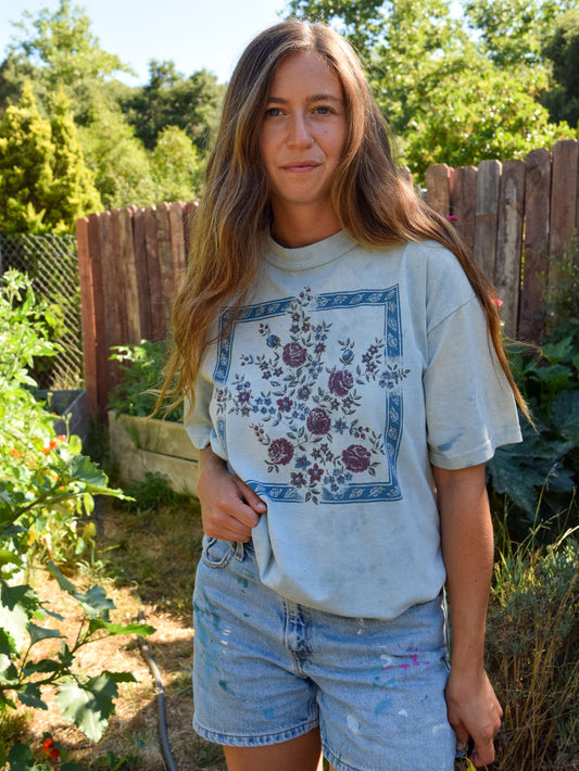 Indigo Floral Tee
