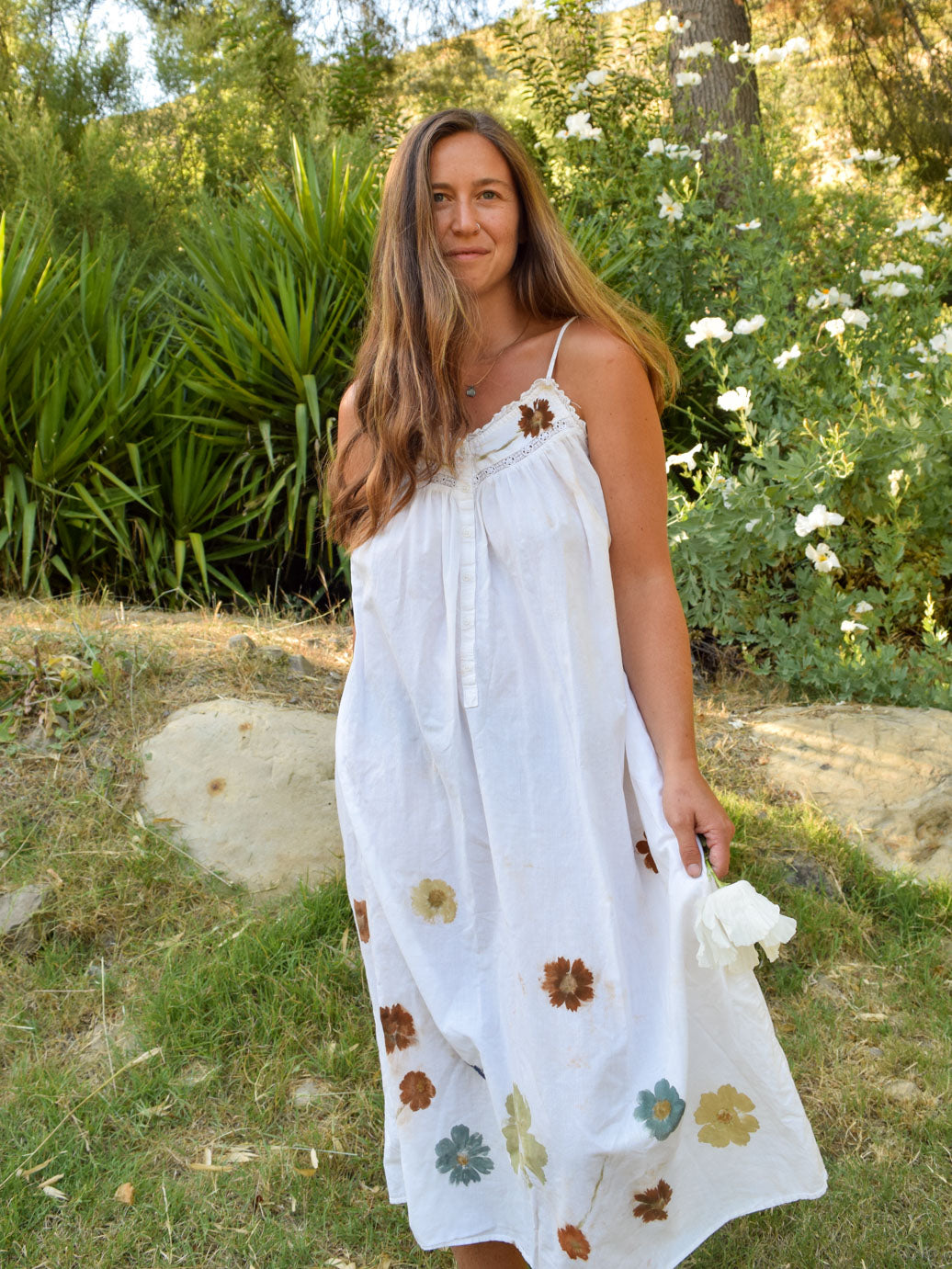 Flower Hammered Garden Dress