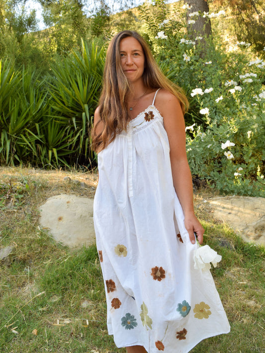 Flower Hammered Garden Dress