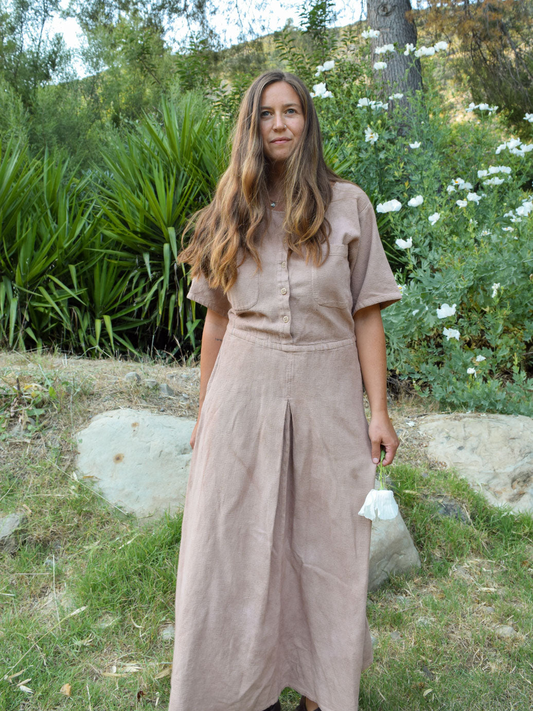 Cutch & Logwood Pleat Dress