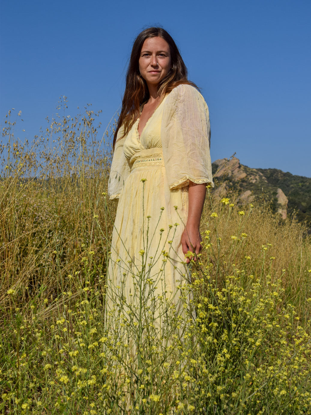 Osage Bell Sleeve Crinkle Gauze Maxi Dress – Rootedbotanics