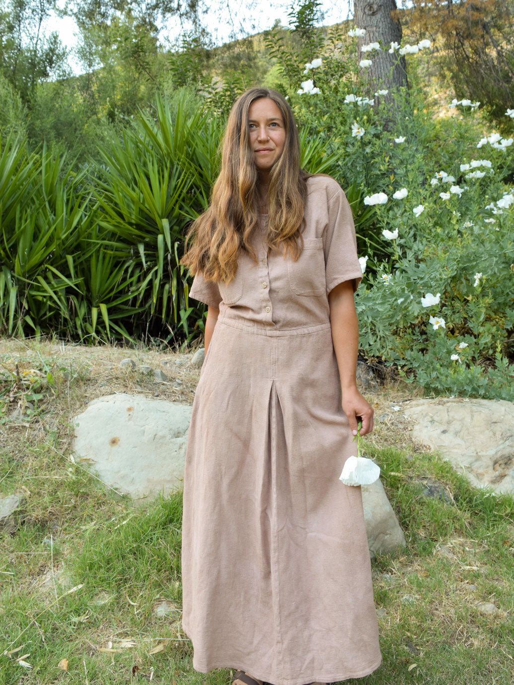 Cutch & Logwood Pleat Dress