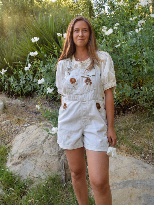 Flower Hammered Overalls