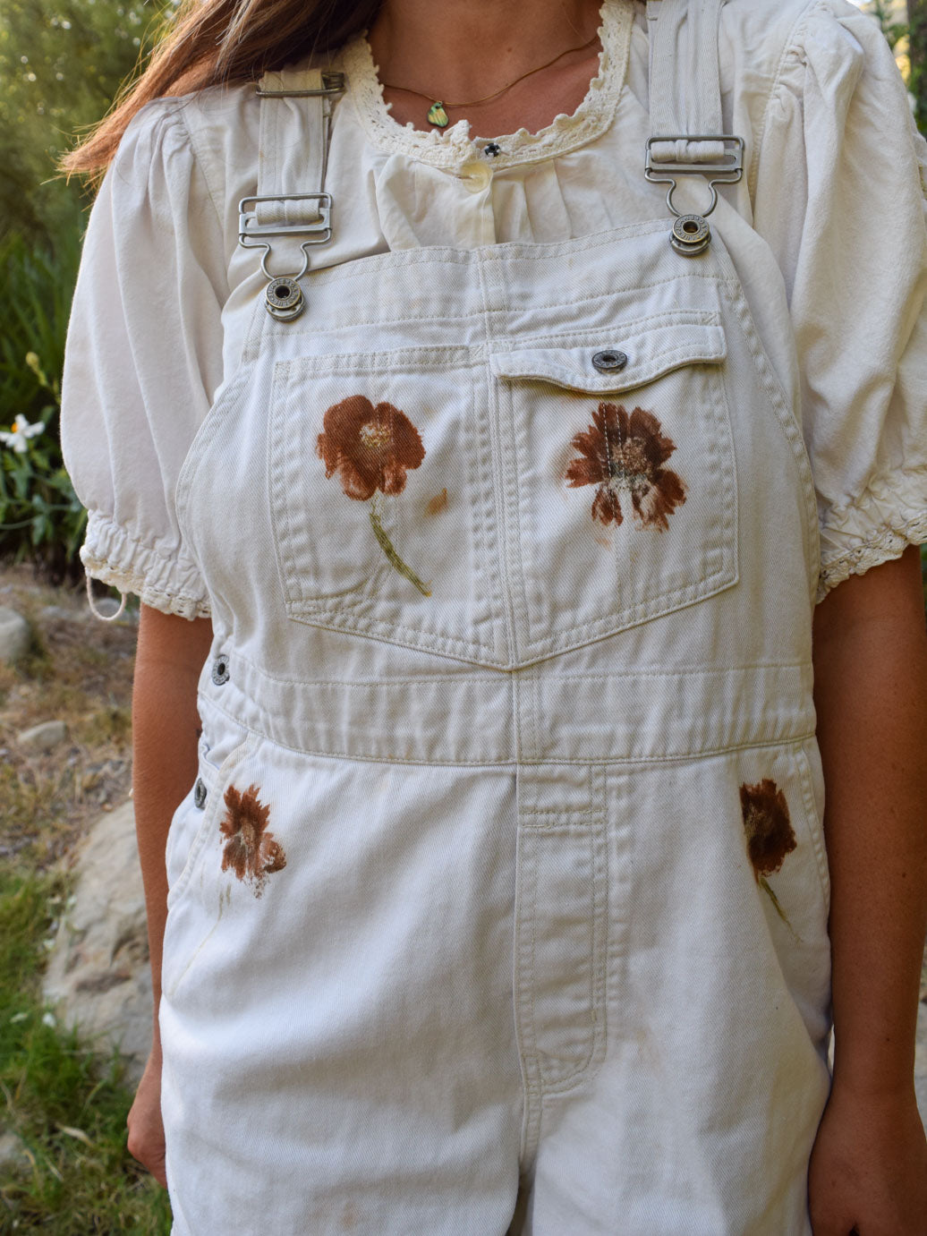 Flower Hammered Overalls