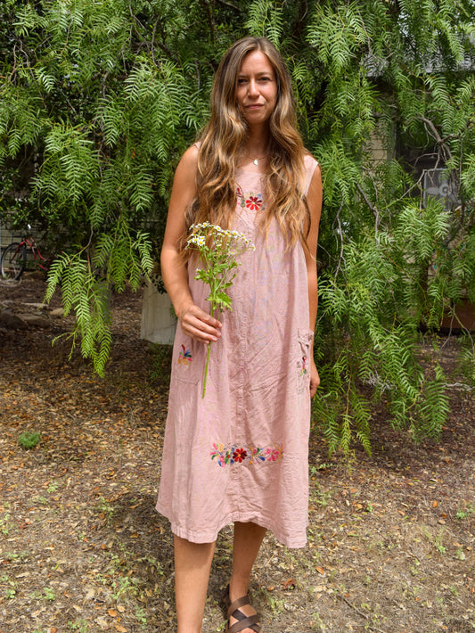 Lac Embroidered Day Dress