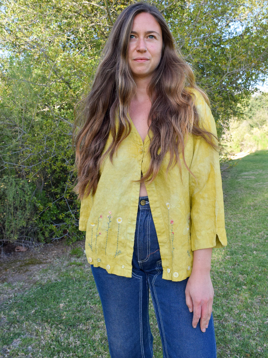 Marigold Garden Embroidered Blouse