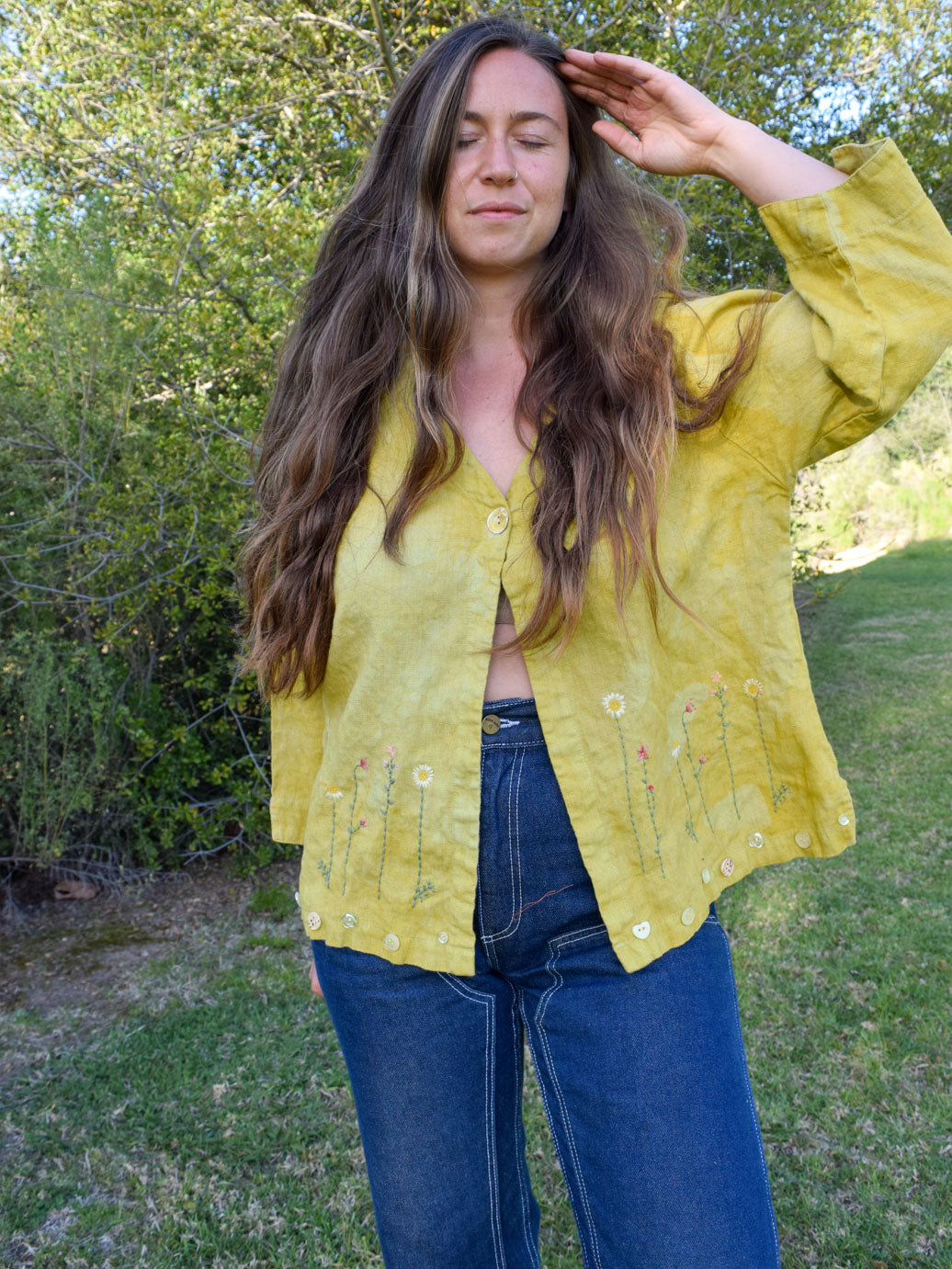 Marigold Garden Embroidered Blouse